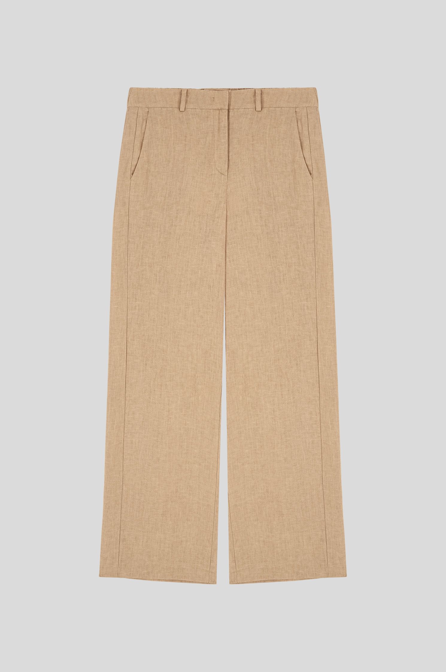 Lniane spodnie z szeroką nogawką Solar Obraz 1