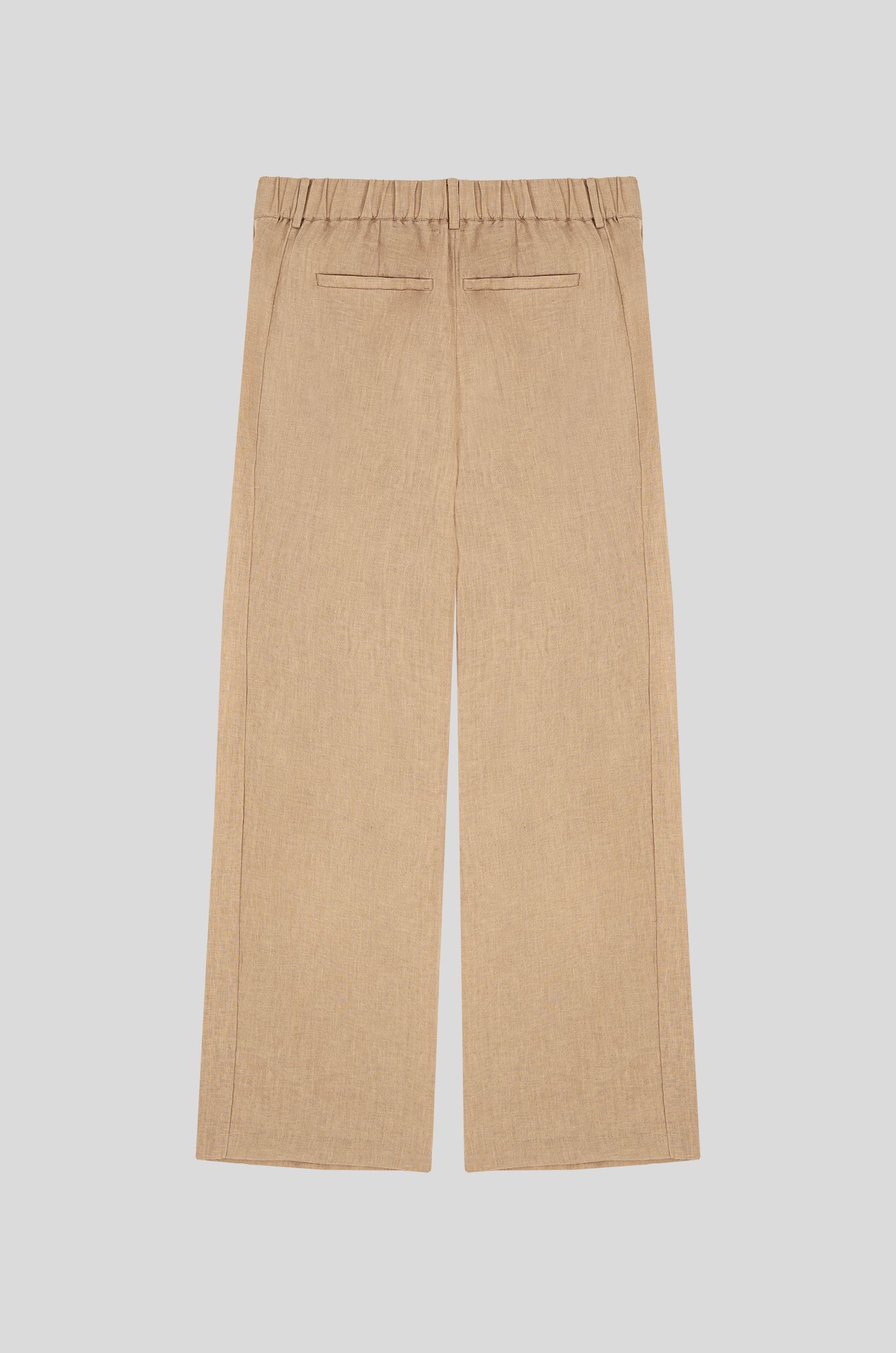 Lniane spodnie z szeroką nogawką Solar Obraz 2