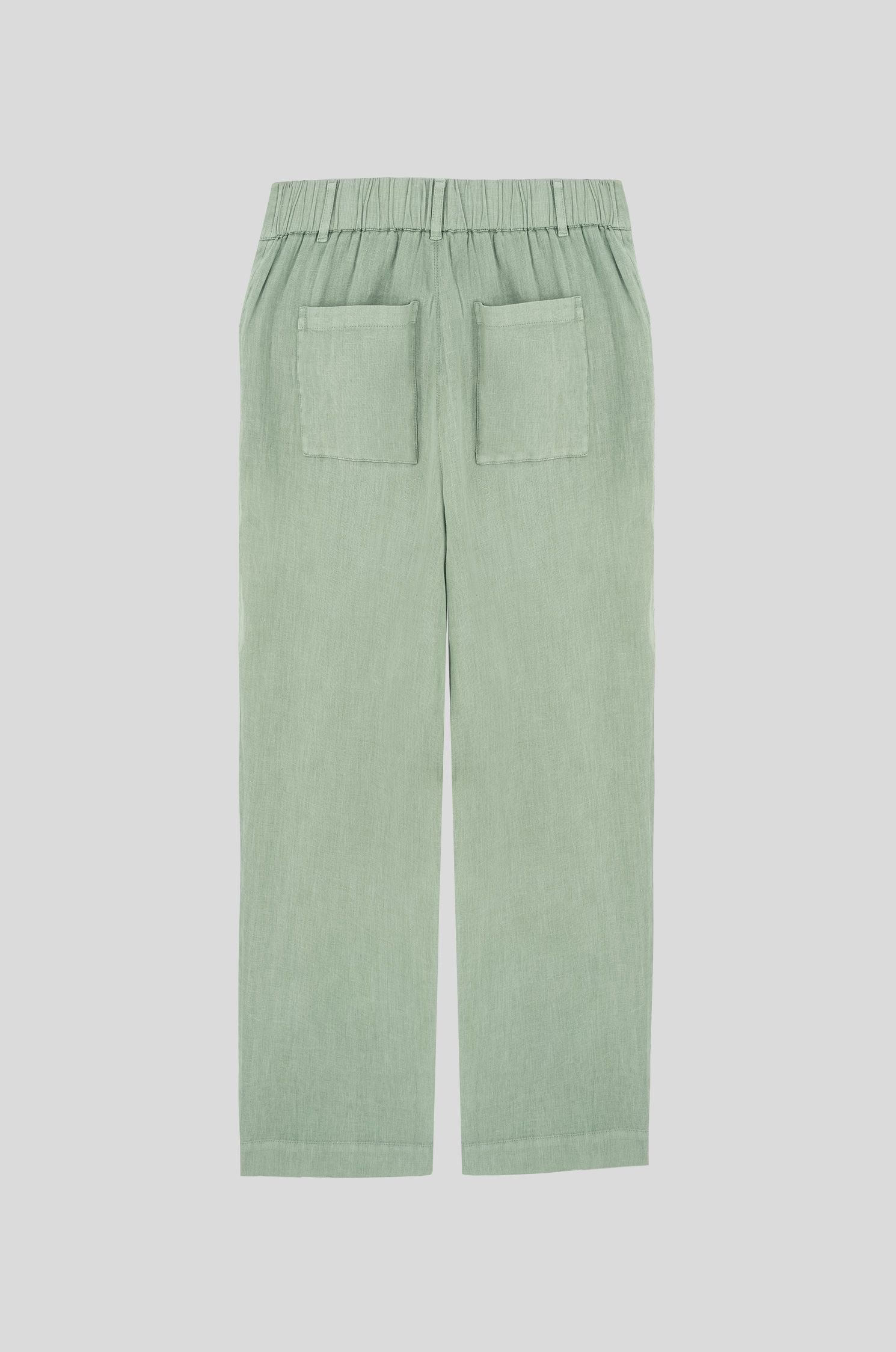 Lniane spodnie ze zwężaną nogawką Solar Obraz 4