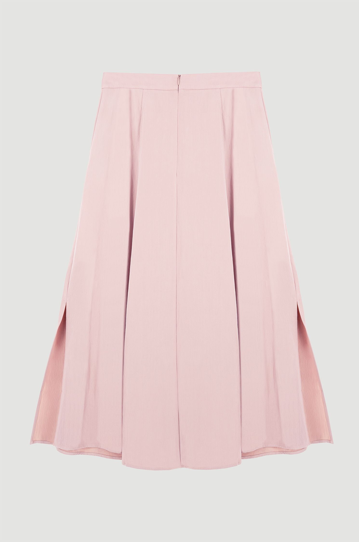 Spódnica midi z kreszowanego materiału Solar Obraz 5