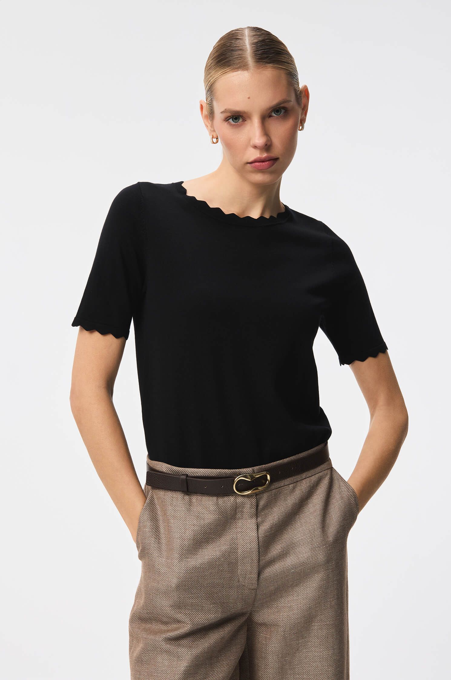 Brązowy skórzany pasek Solar Obraz 1