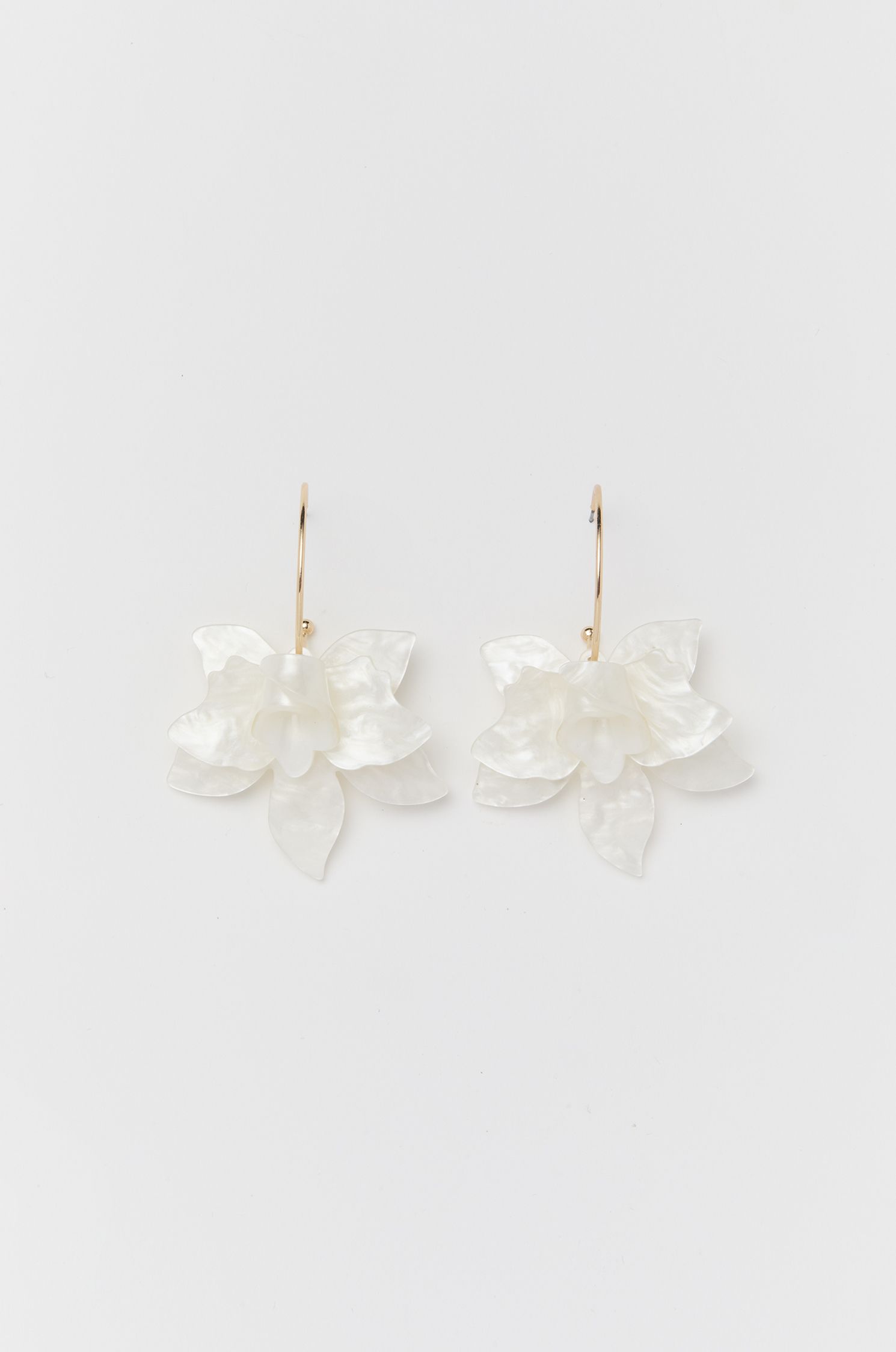 Kolczyki kwiaty na złotym kole Solar Obraz 1