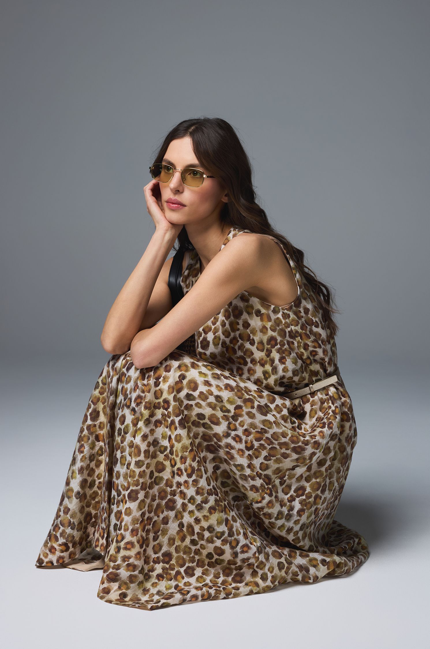 Sukienka maxi ze zwierzęcym printem Solar Obraz 1