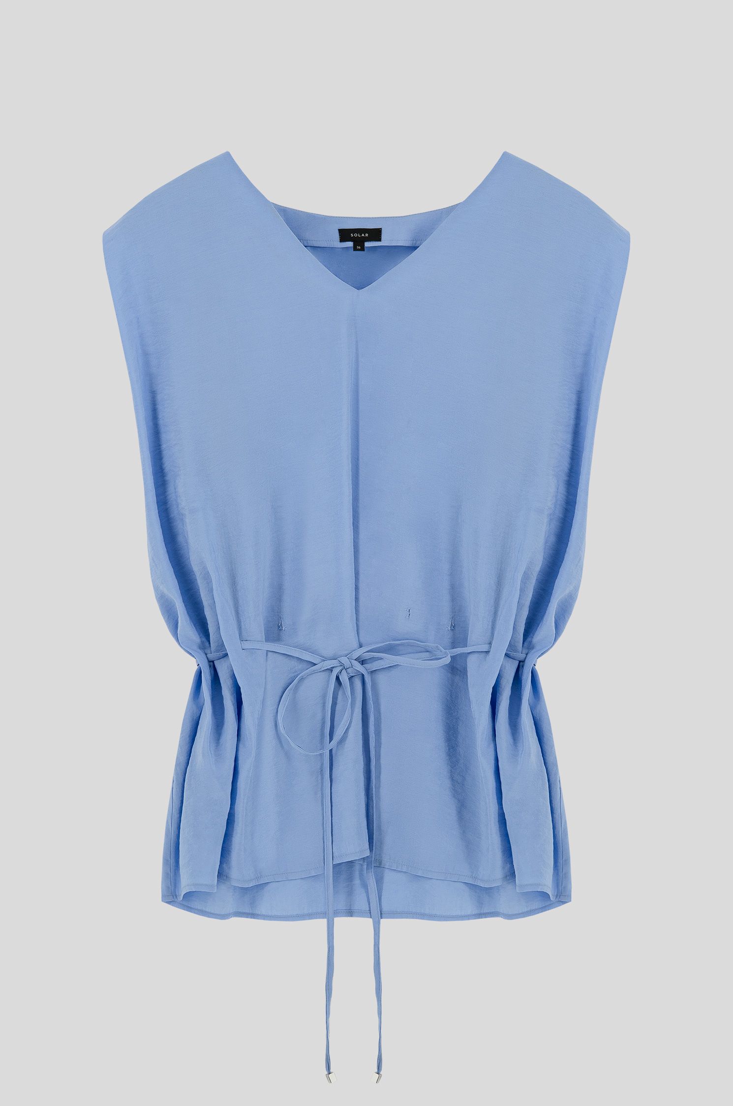 Błękitna taliowana bluzka Solar Obraz 3