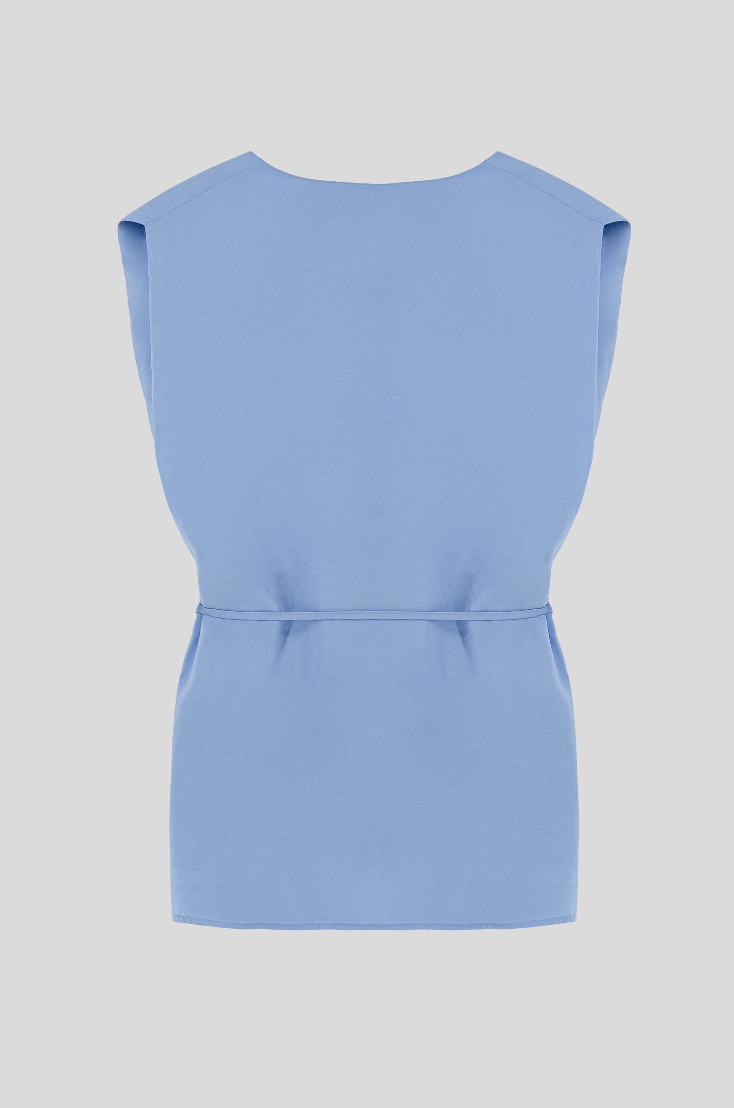 Błękitna taliowana bluzka Solar Obraz 4