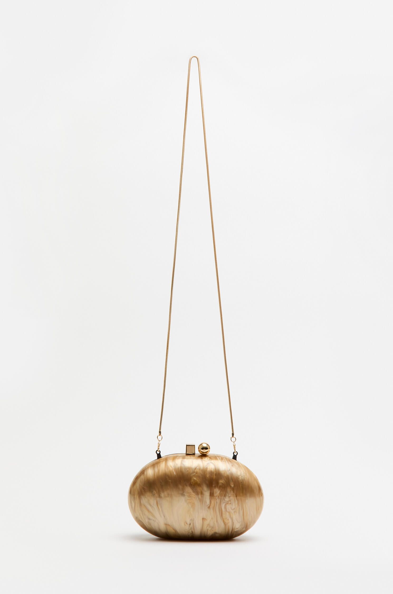 Torebka wieczorowa w odcieniu złota Solar Obraz 3