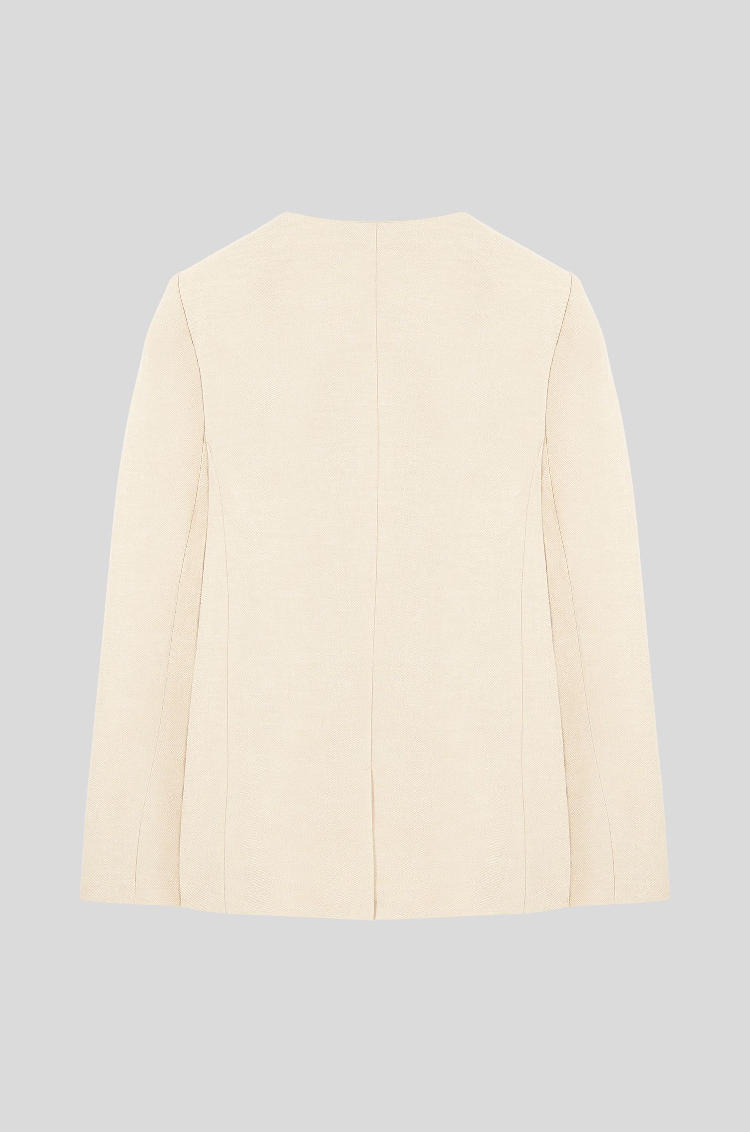 Beżowa marynarka z biżuteryjnym zapięciem Solar Obraz 5