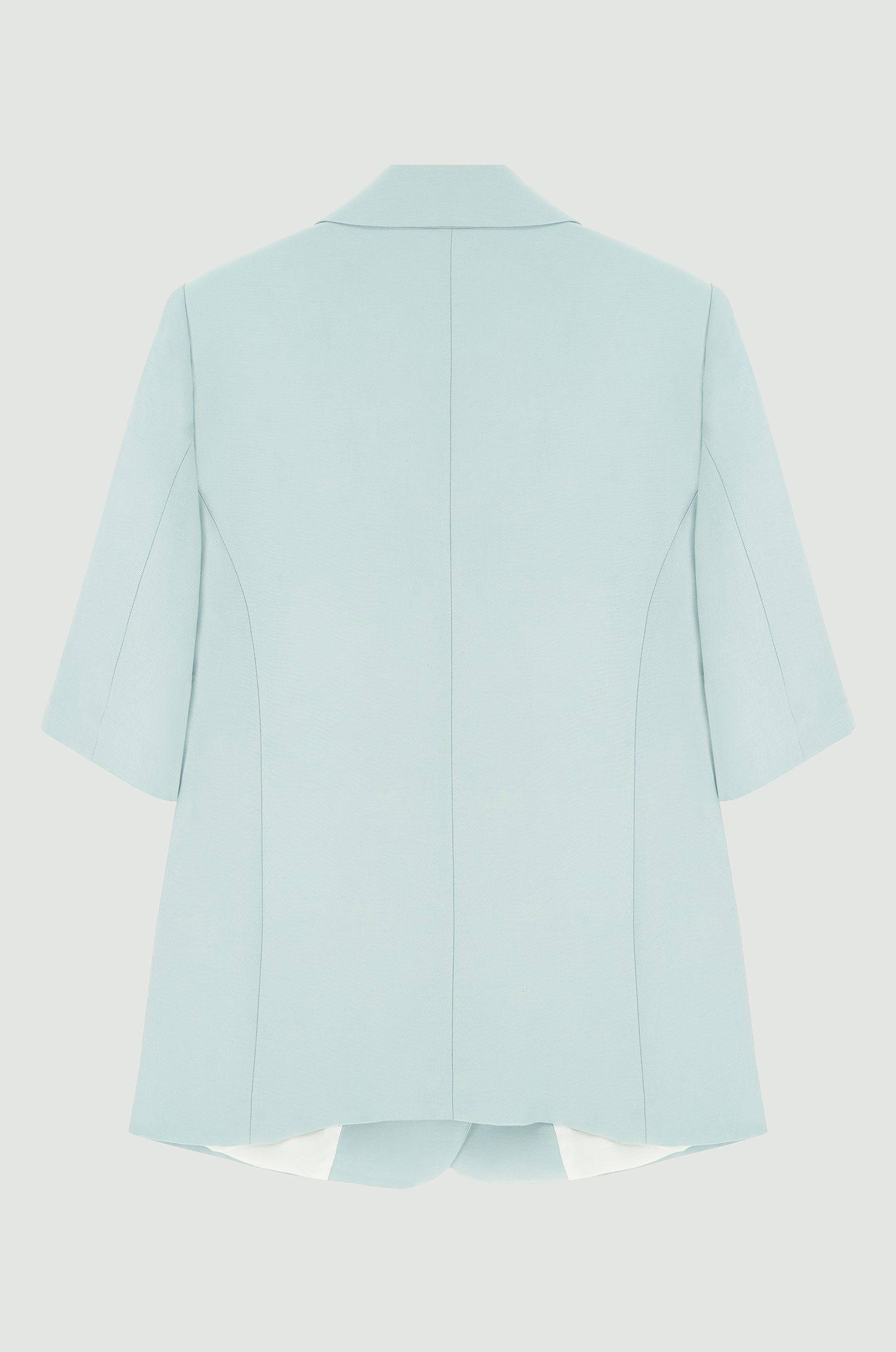 Błękitna marynarka z krótkim rękawem Solar Obraz 5