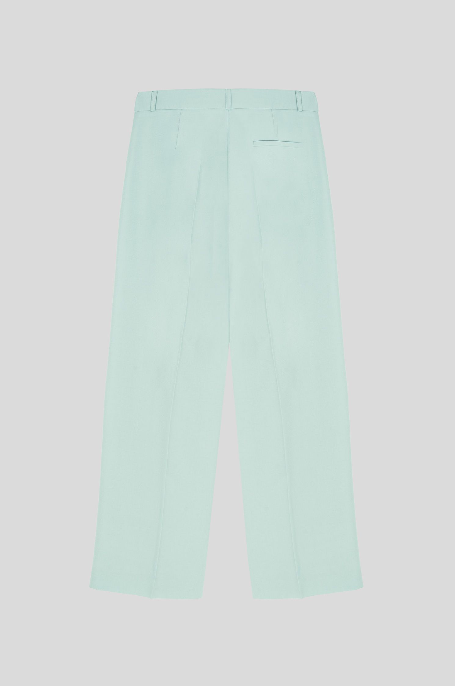 Błękitne spodnie z prostą nogawką Solar Obraz 3