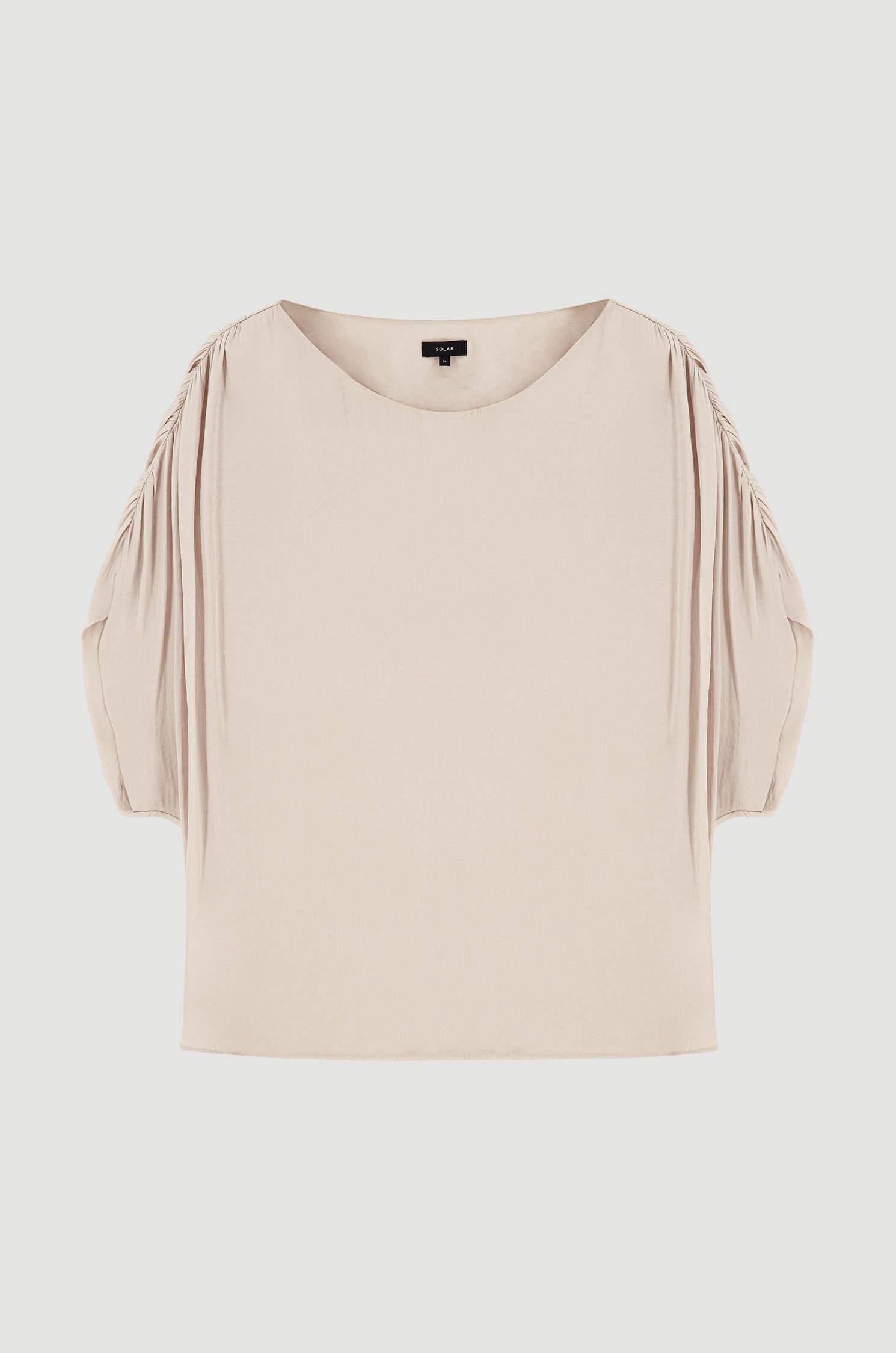 Satynowa bluzka z krótkim rękawem Solar Obraz 4