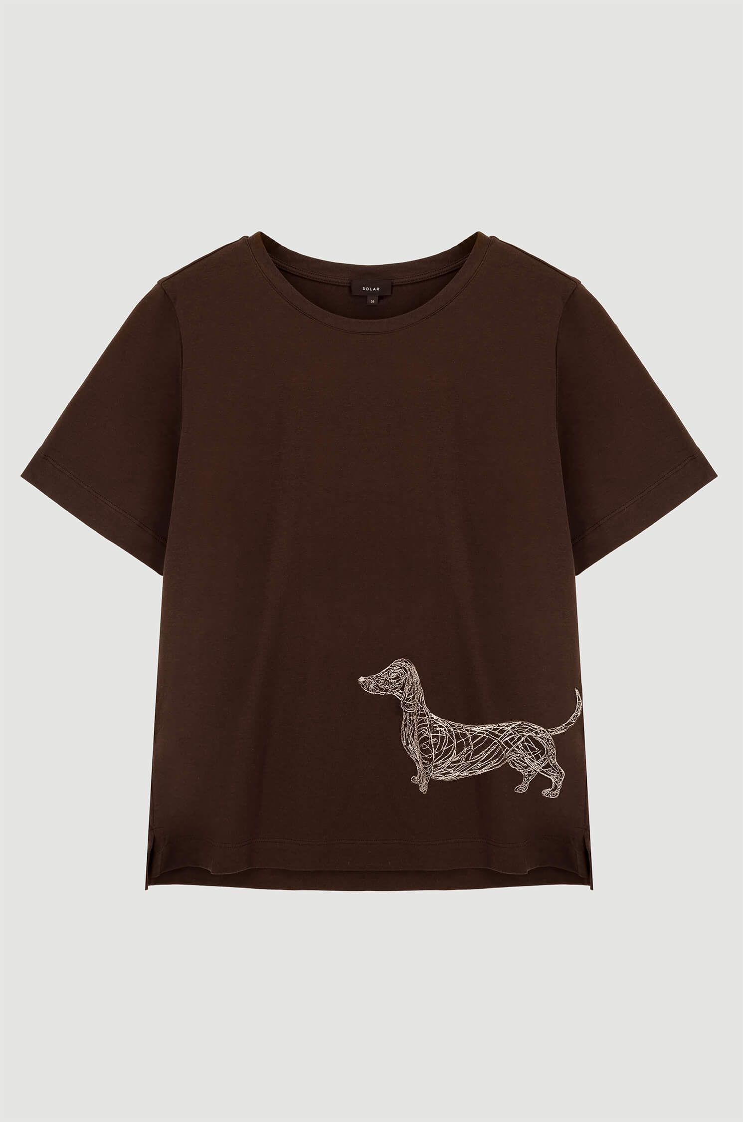 Bluzka z haftem w kształcie jamnika Solar Obraz 4