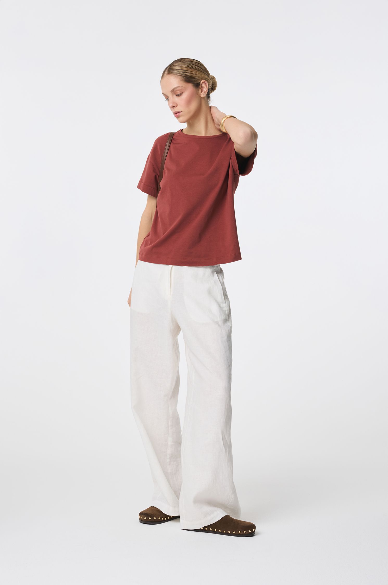 Bawełniana bluzka z krótkim rękawem Solar Obraz 1