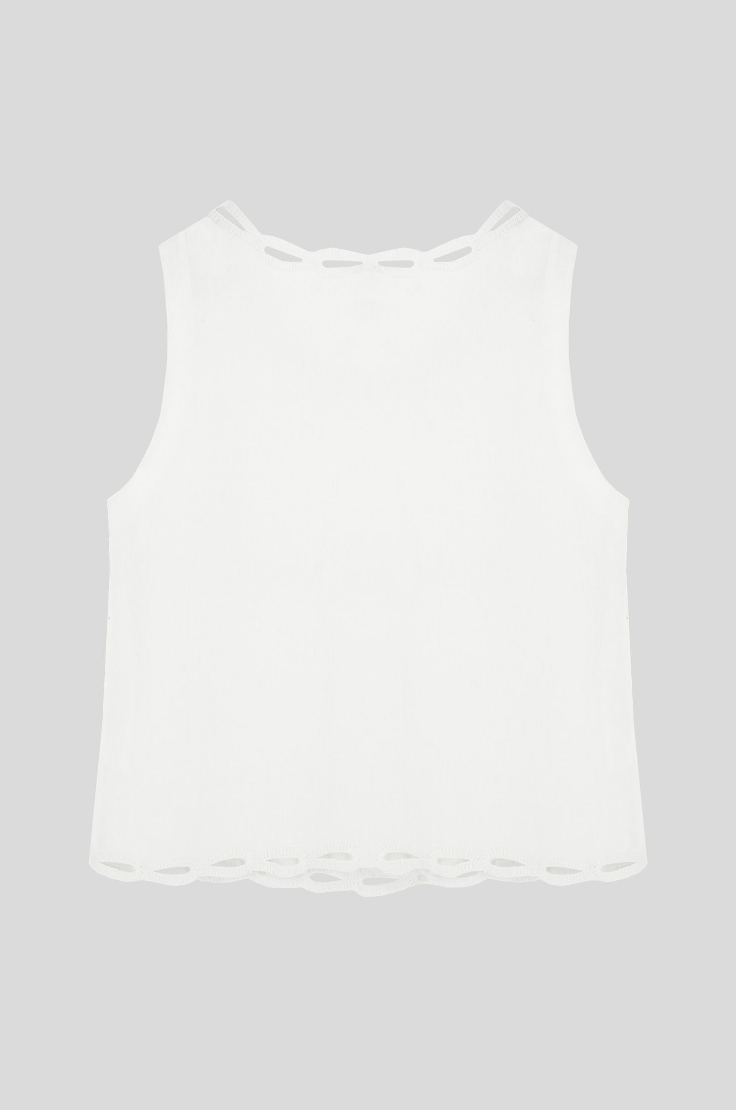 Lniany top z ażurowym wykończeniem Solar Obraz 4