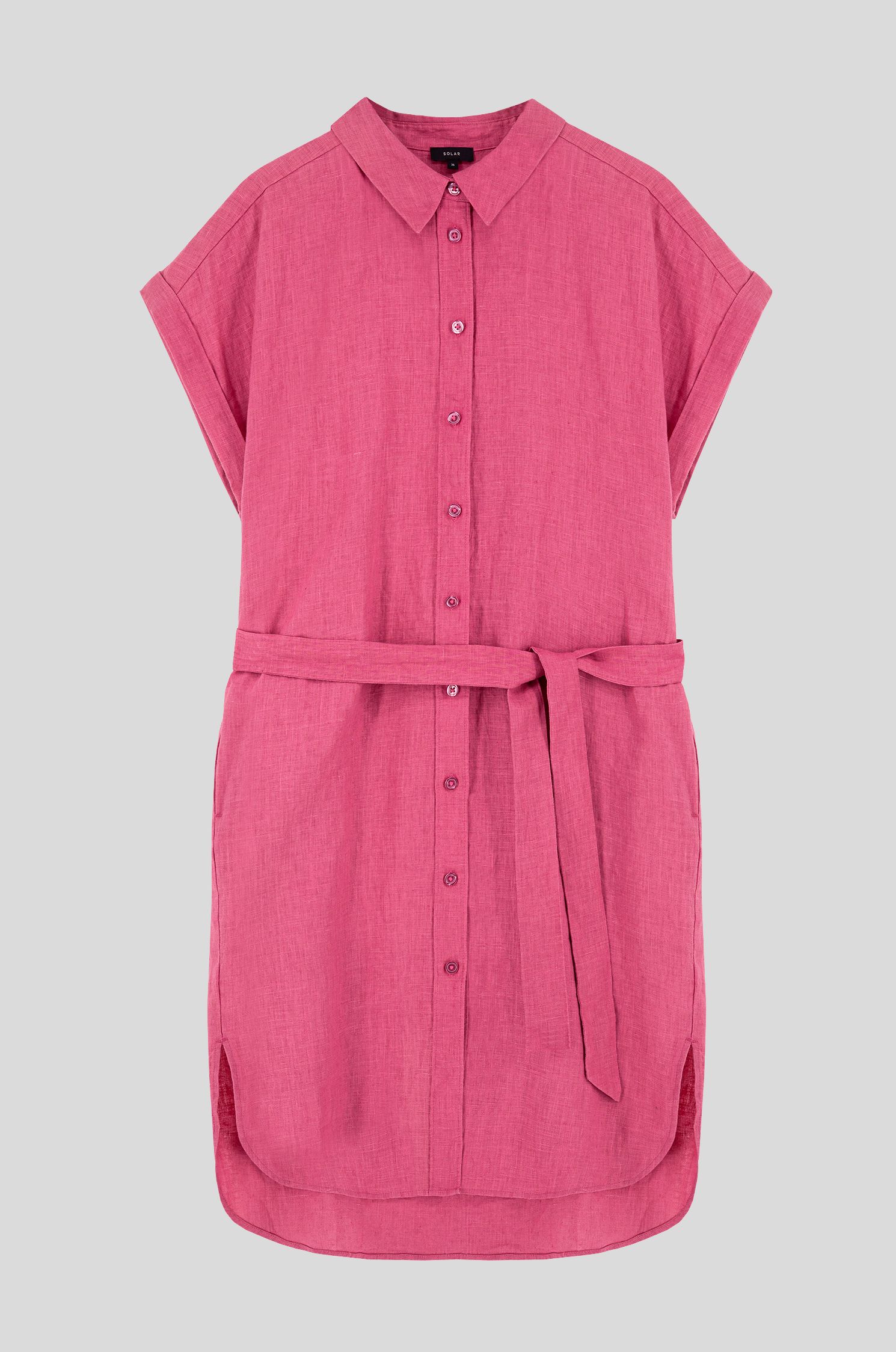 Sukienka lniana z dodatkowym paskiem Solar Obraz 4