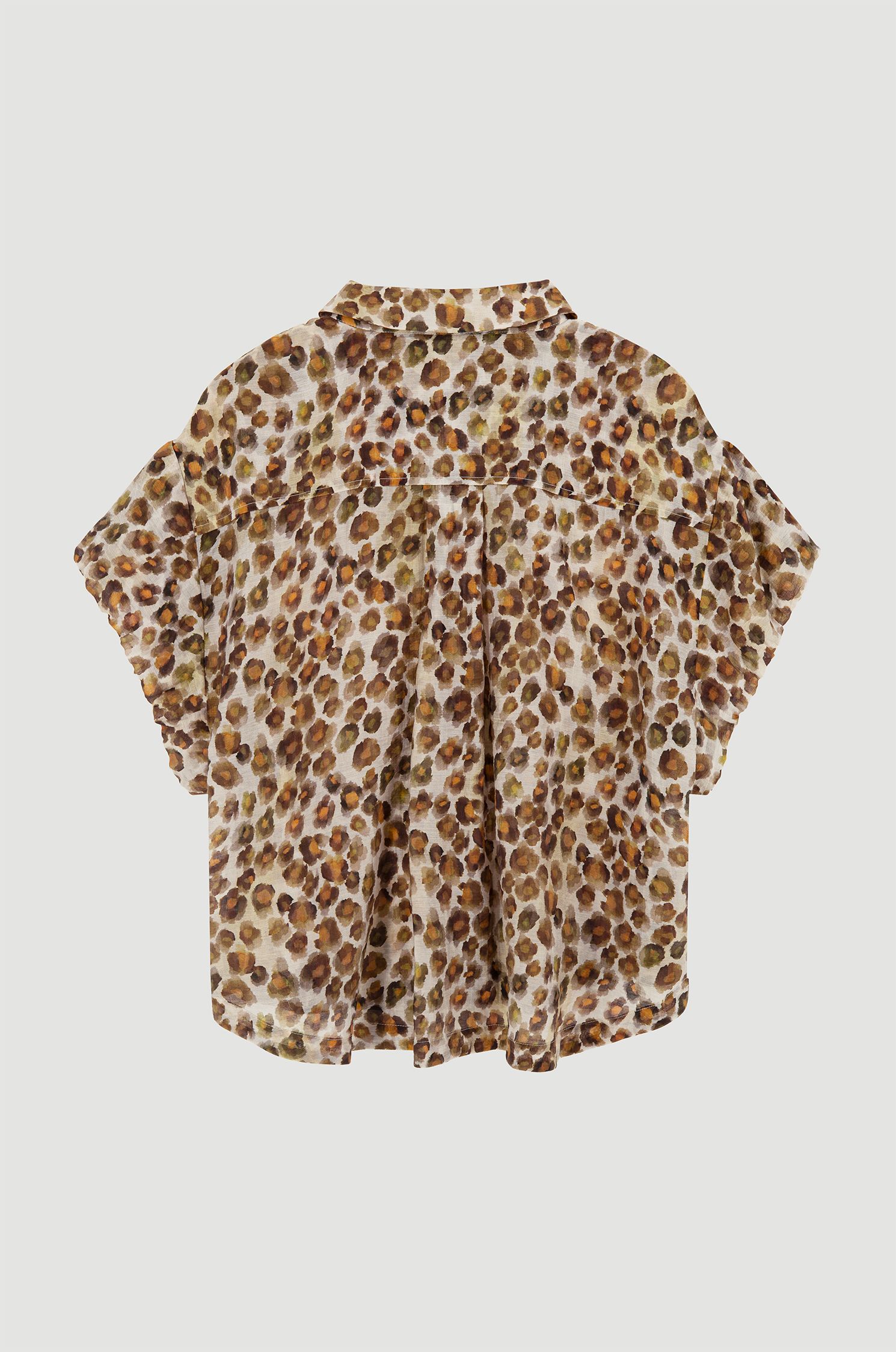 Pudełkowa koszula ze zwierzęcym printem Solar Obraz 5