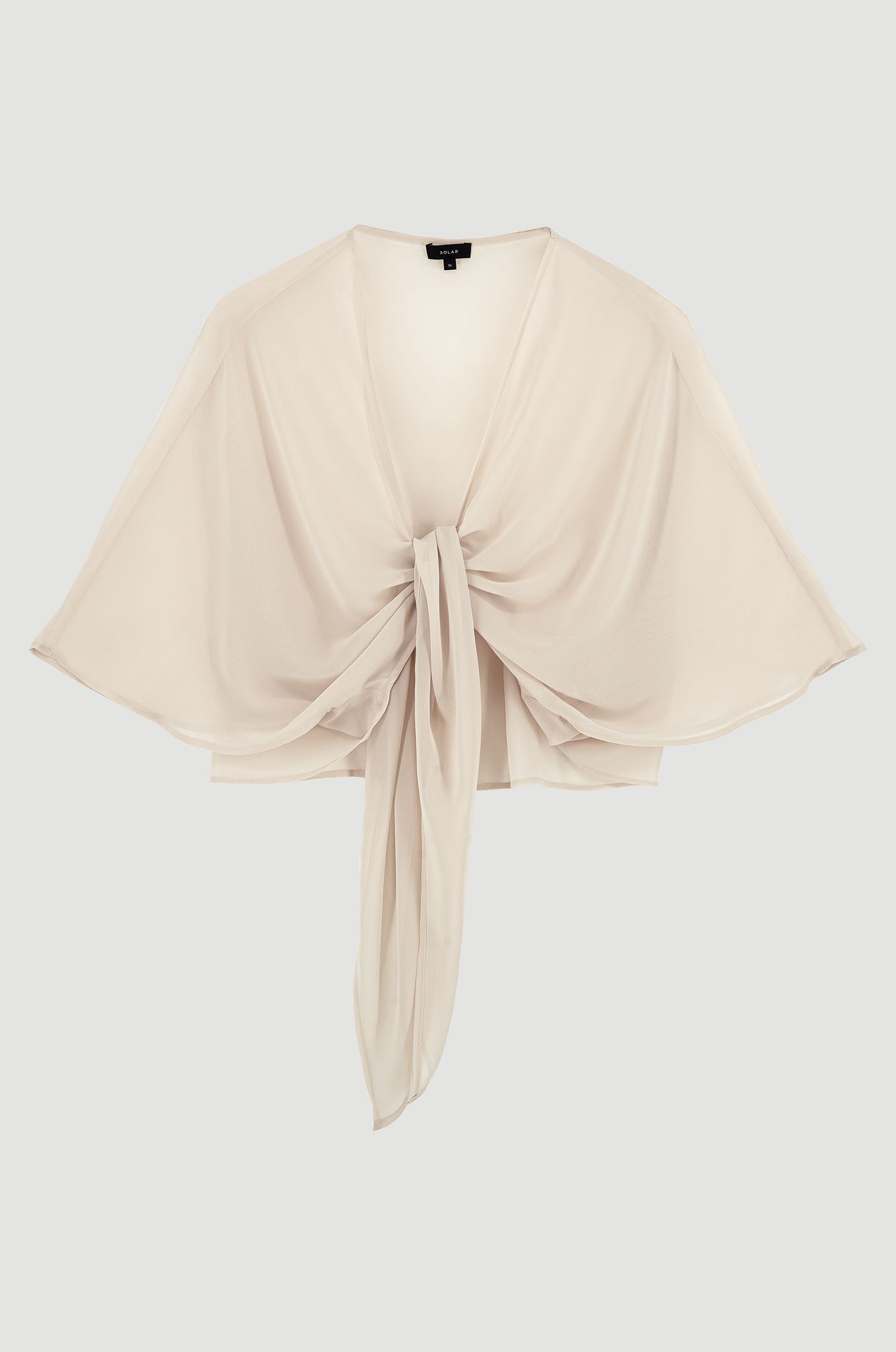 Narzutka z szyfonu w kolorze ecru Solar Obraz 3