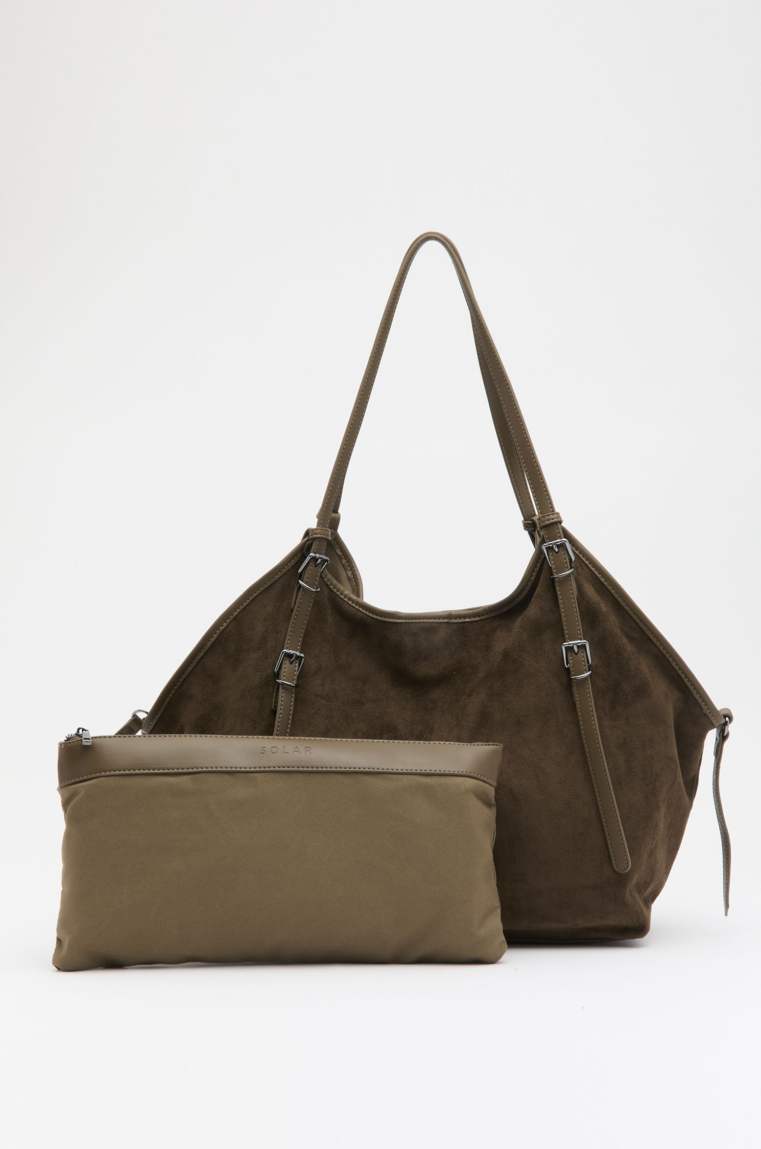 Torebka shopper khaki Solar Obraz 2