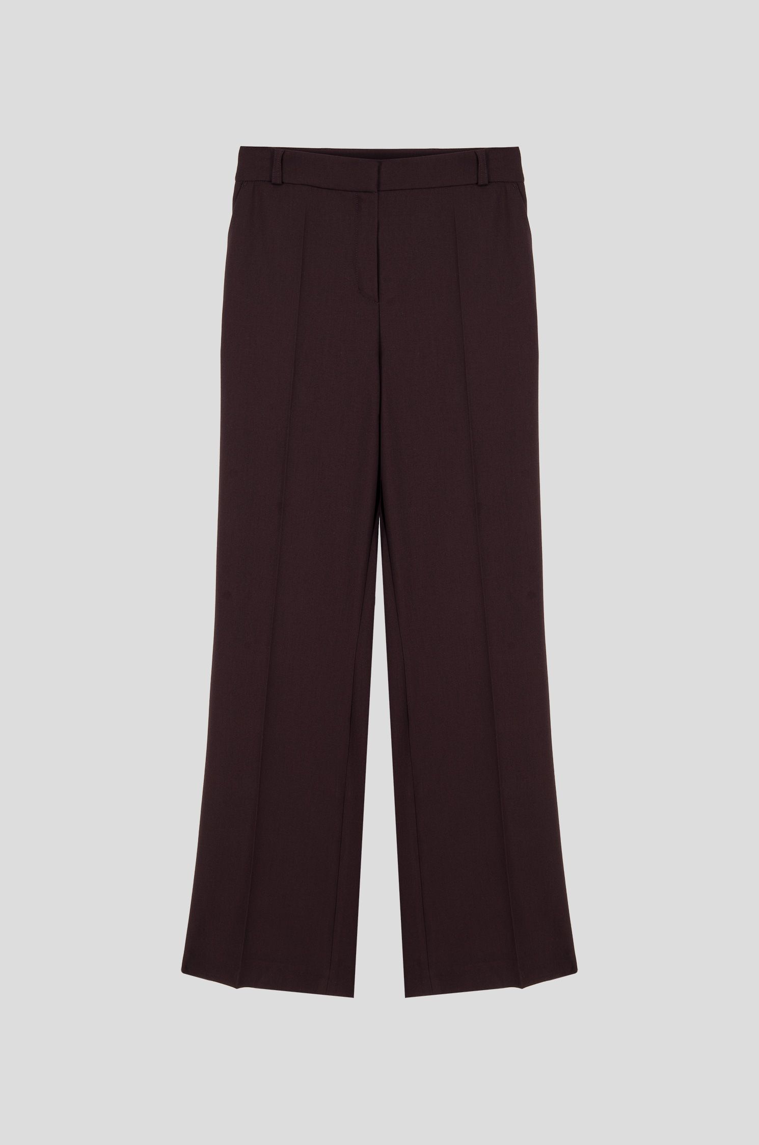 Burgundowe spodnie flare Solar Obraz 1