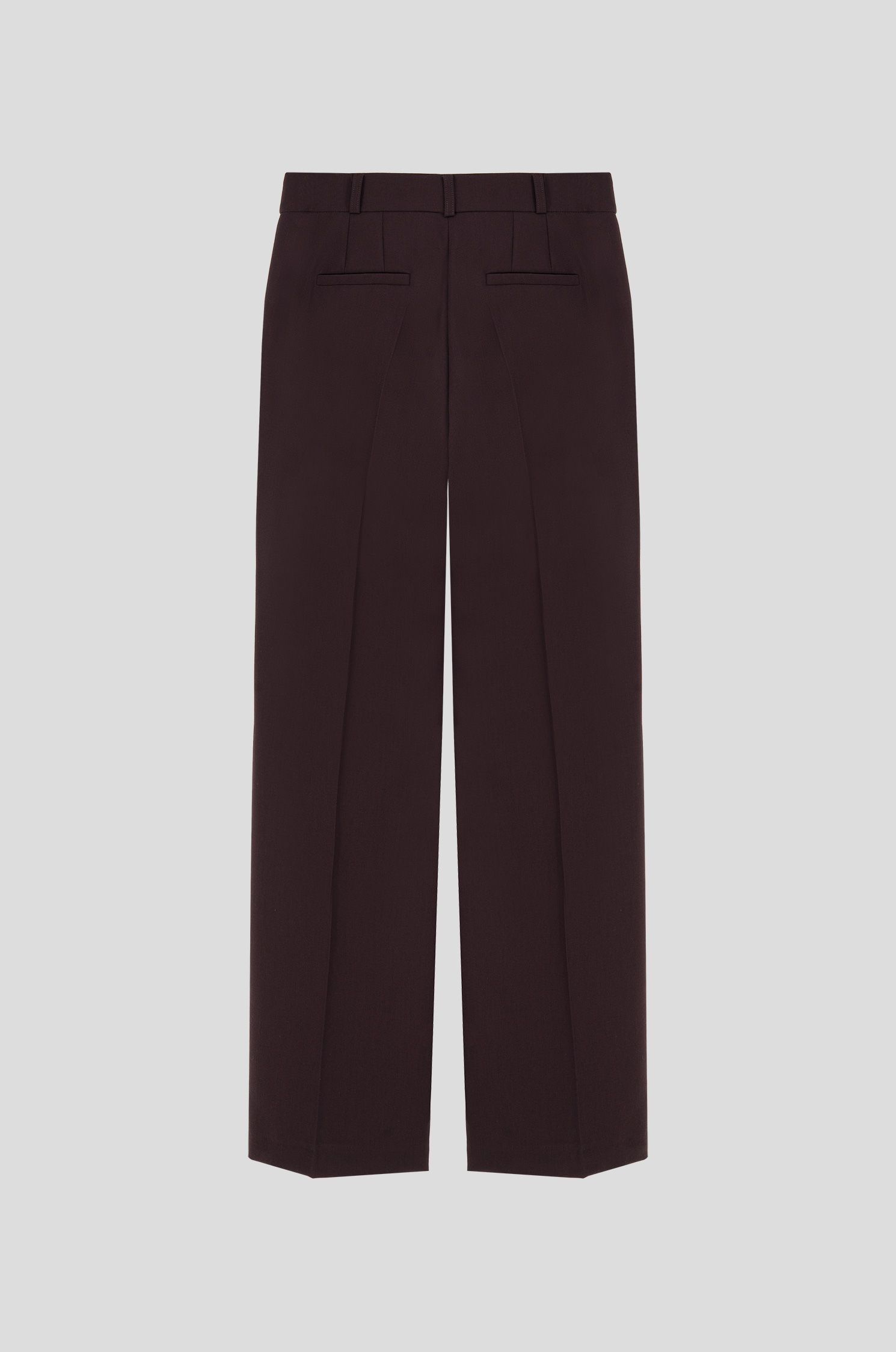 Burgundowe spodnie flare Solar Obraz 2