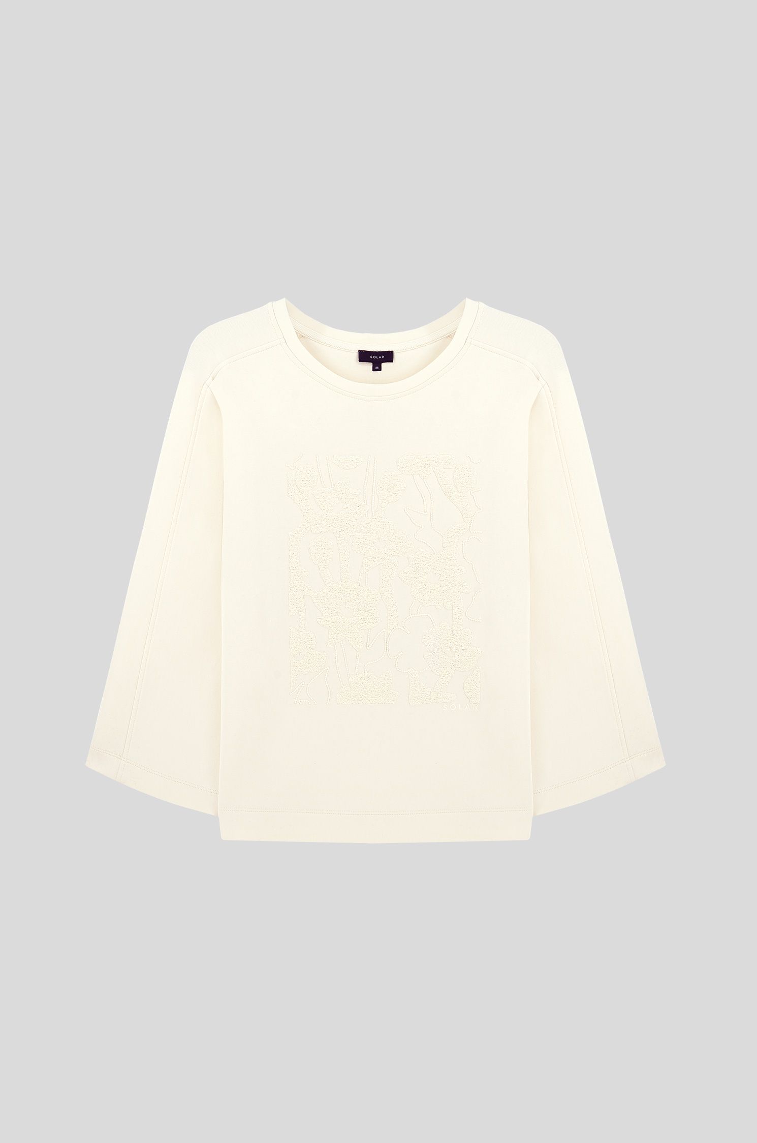 Bluza z haftowanym motywem kwiatowym Solar Obraz 4