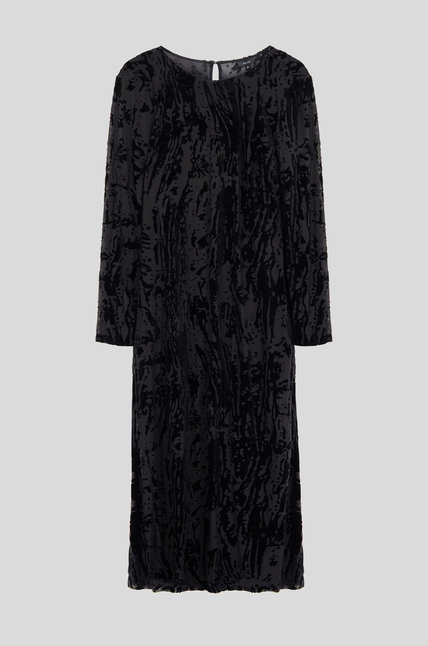 Czarna sukienka z tłoczonym wzorem Solar Obraz 2