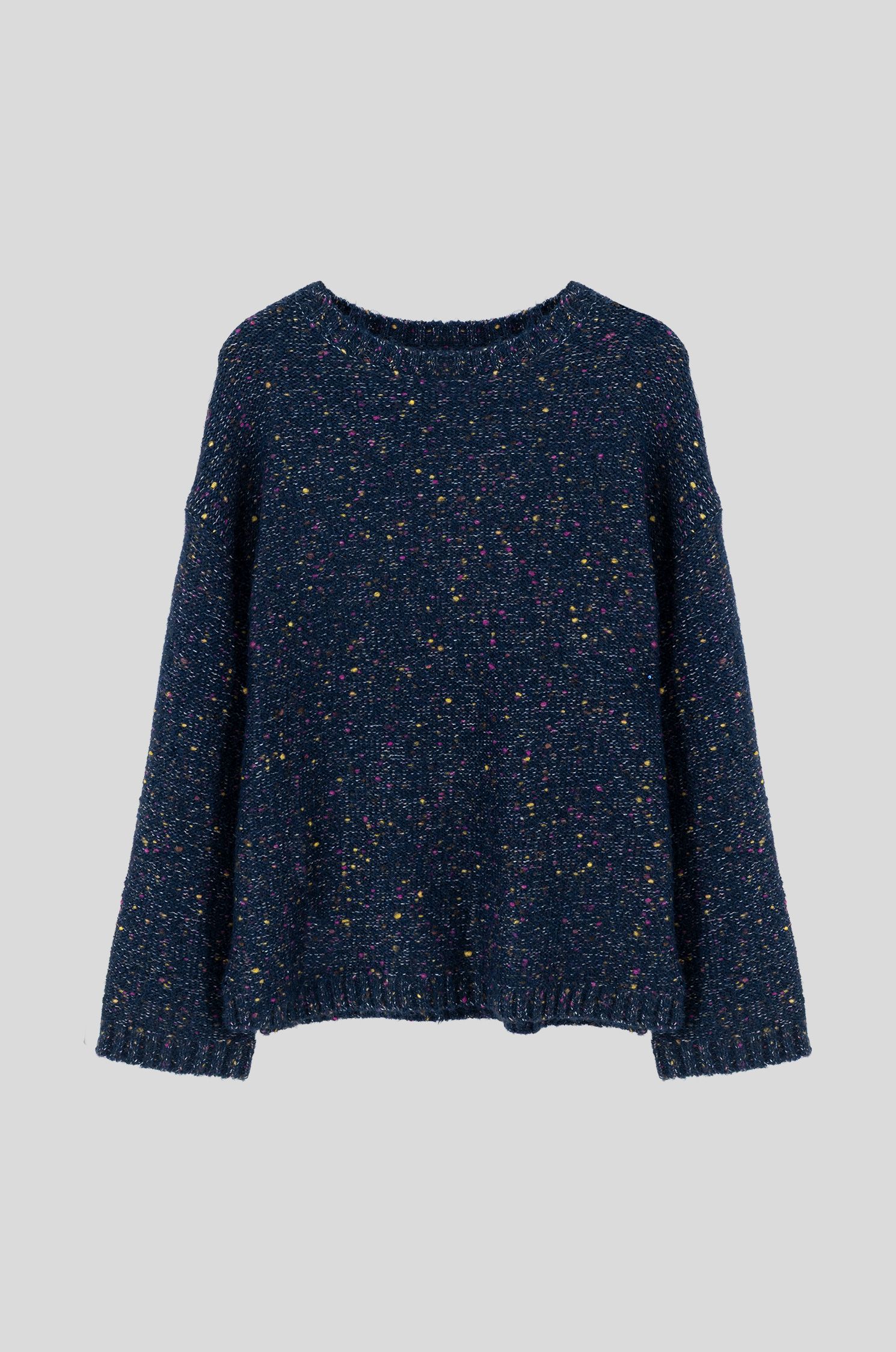 Sweter z dzianiny z domieszką wełny Solar Obraz 5