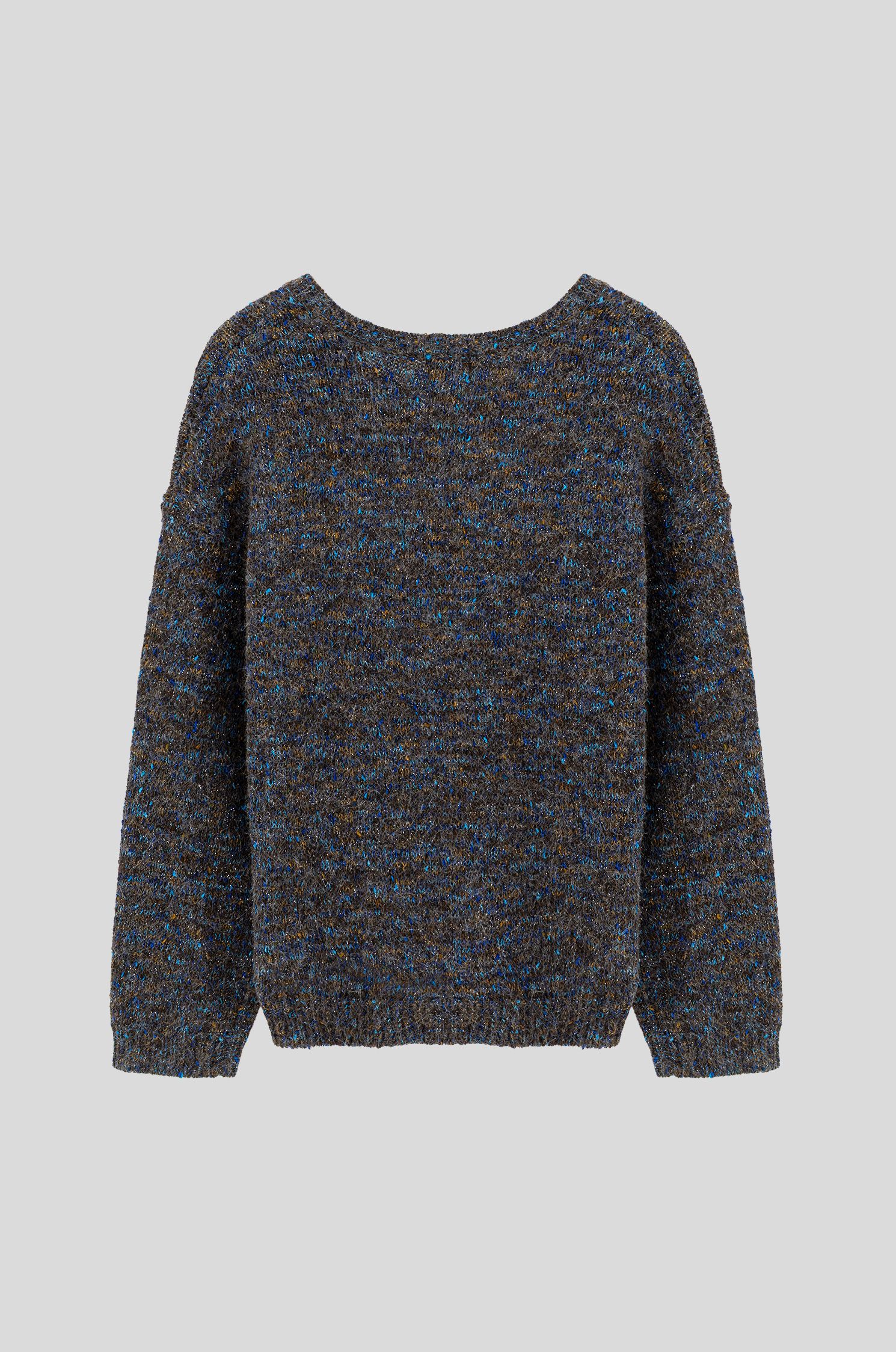 Brązowy sweter z domieszką wełny Solar Obraz 2