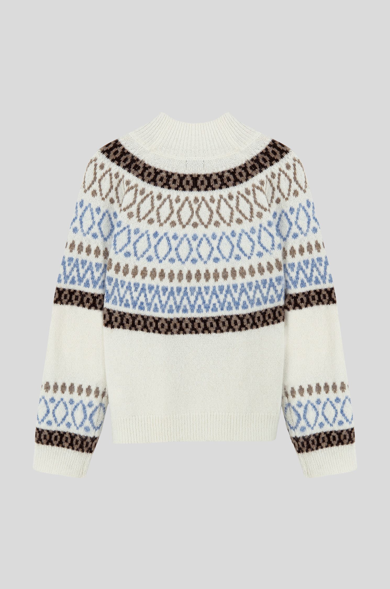 Sweter z żakardowym wzorem Solar Obraz 4
