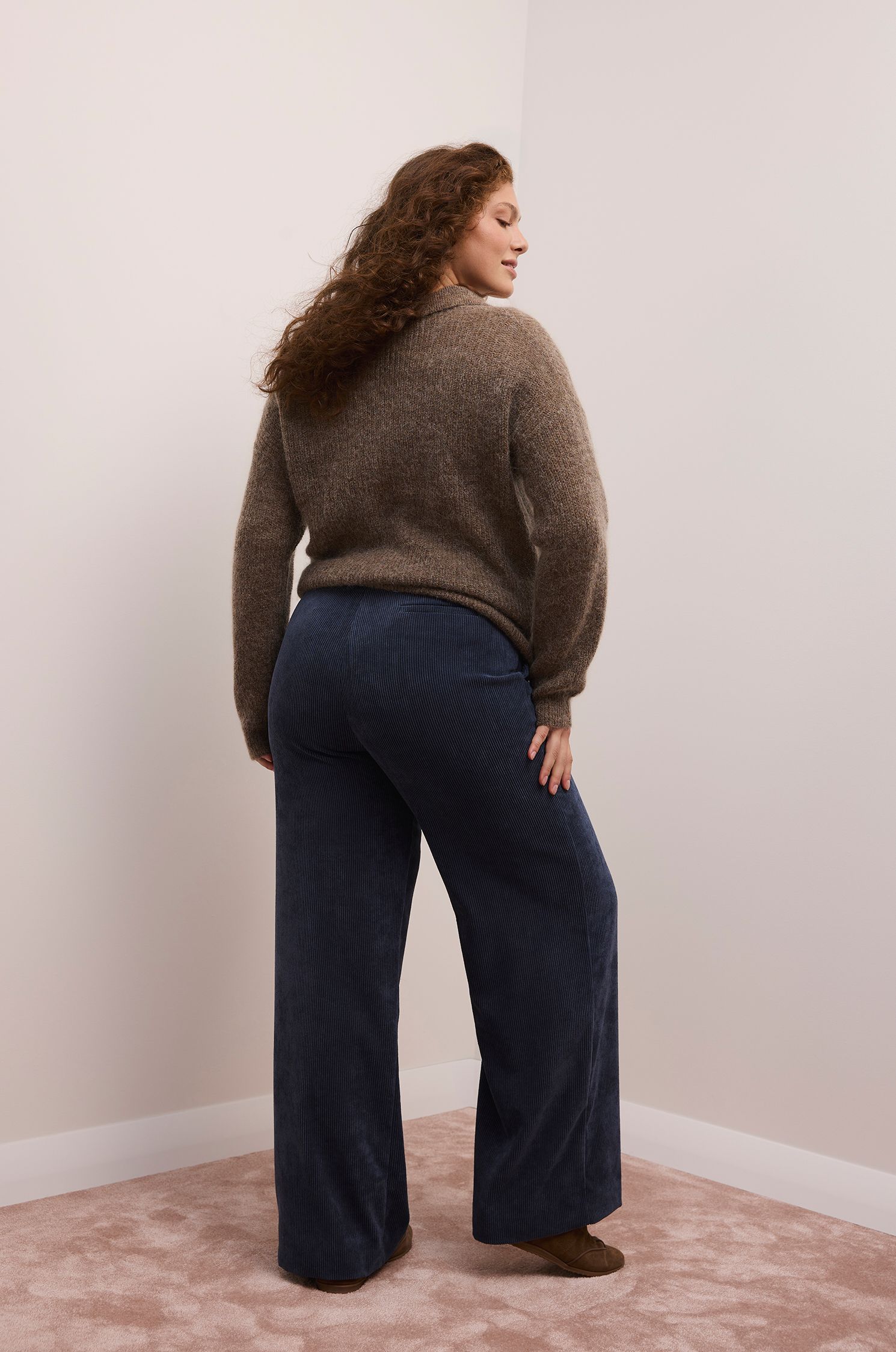 Sweter w stylu polo z wełną i moherem Solar Obraz 3