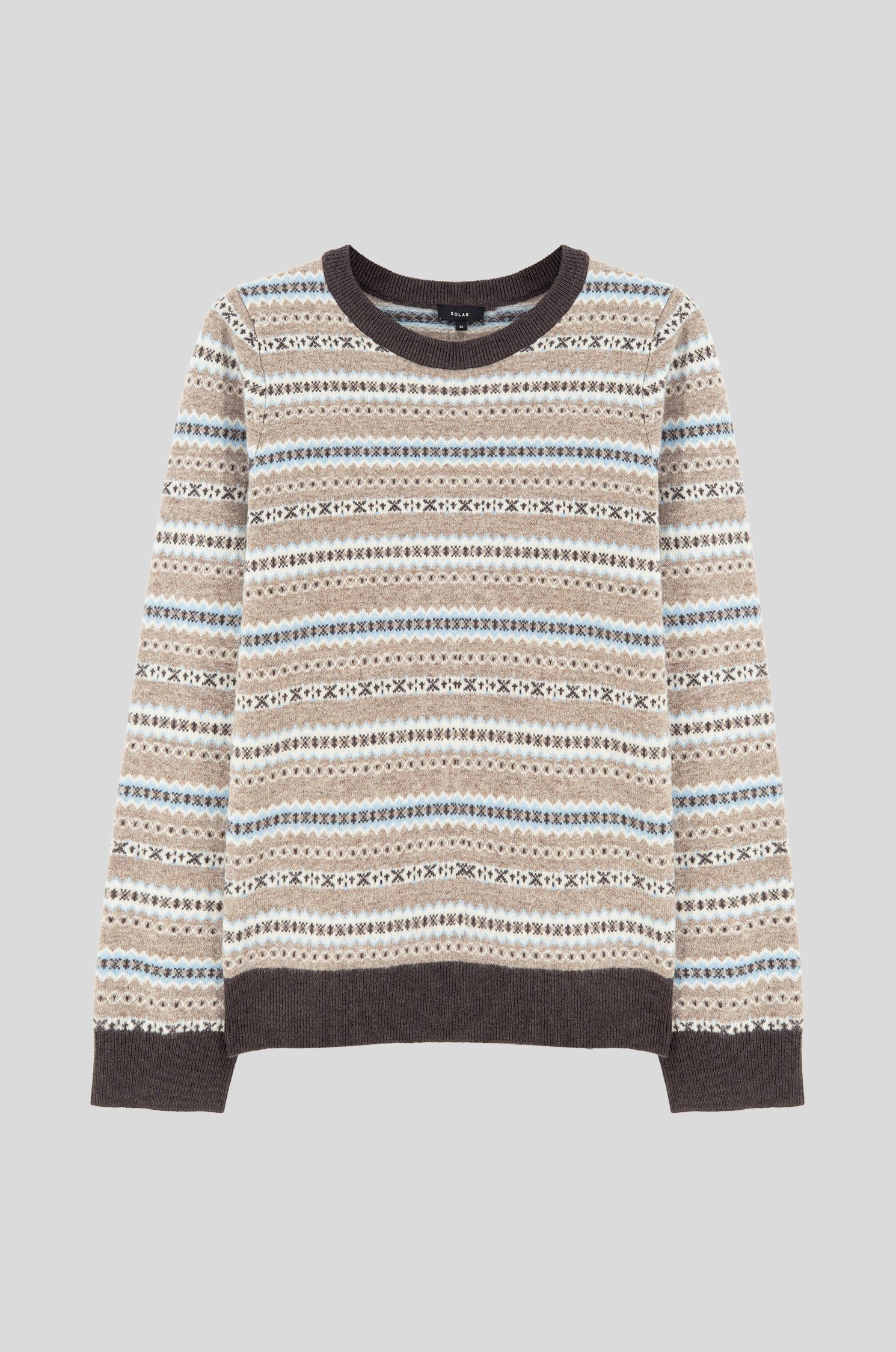 Sweter z wełny z merino w zimowy wzór Solar Obraz 4