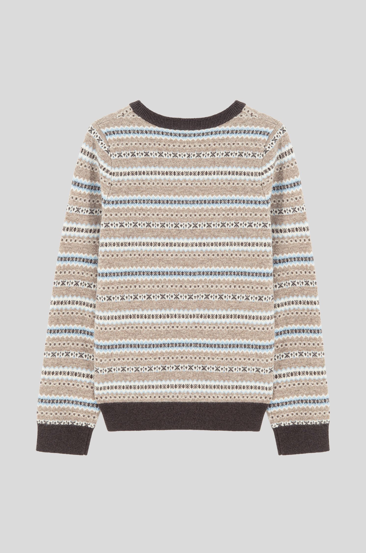 Sweter z wełny z merino w zimowy wzór Solar Obraz 5
