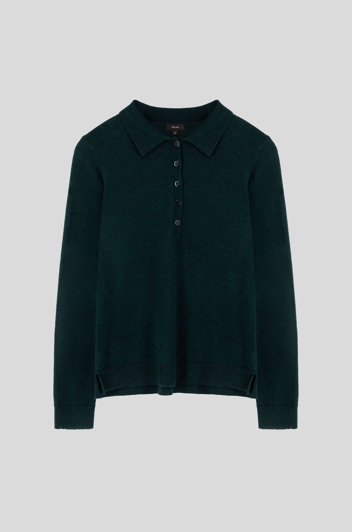 Bluzka polo z wełny merino Solar Obraz 5