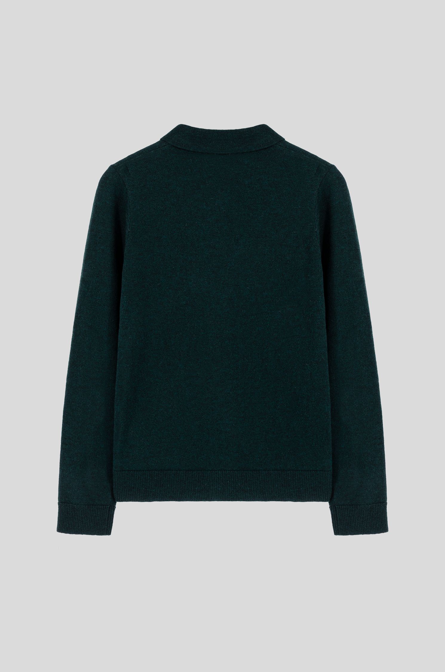 Bluzka polo z wełny merino Solar Obraz 6