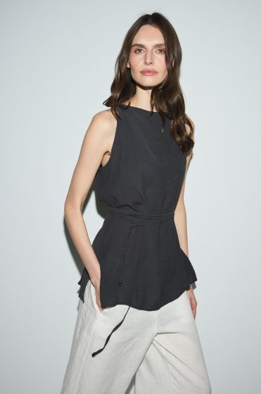 Grafitowa tunika z wiskozą