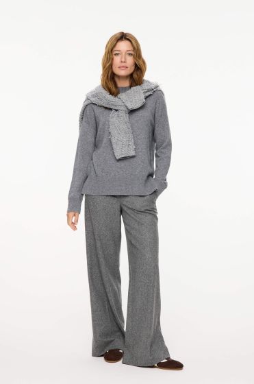 Sweter z wełny merino ze stójką