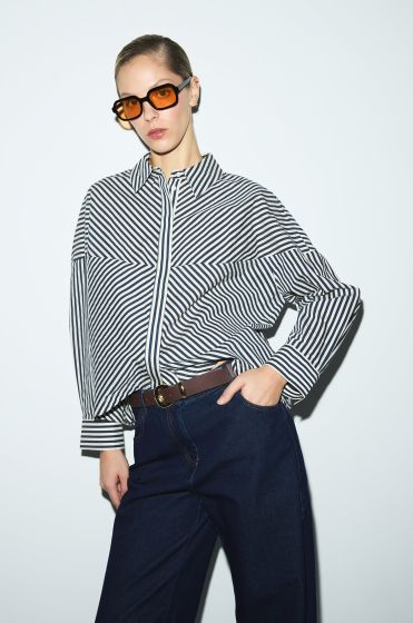 Bawełniana koszula w paski