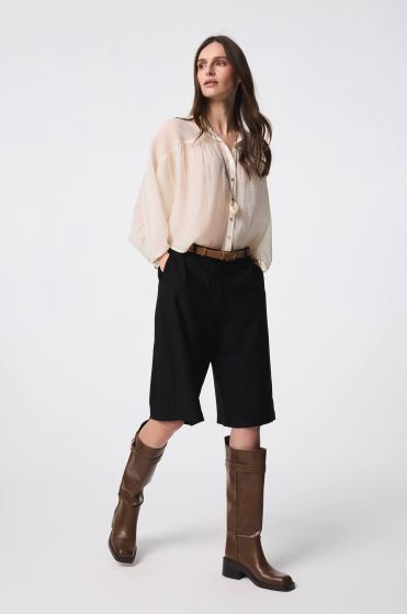 Szyfonowa koszula z kołnierzem