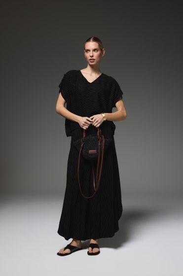 Wiskozowe kuloty w prążek