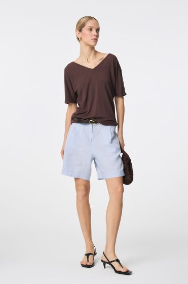 Brązowa bluzka z wiskozy