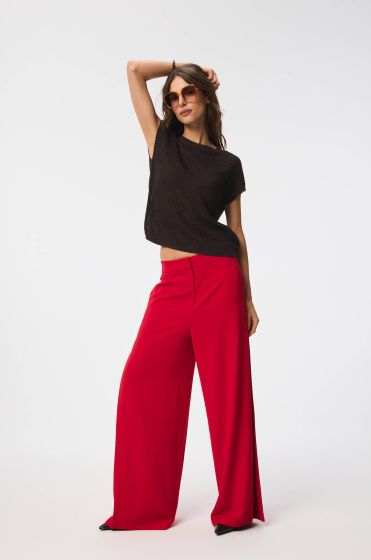 Dzianinowa bluzka bez rękawów