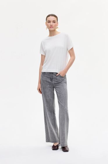 Dzianinowa bluzka z krótkim rękawem