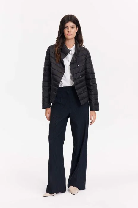 Kiiki様ブラック Pikowana kurtka z paskiem