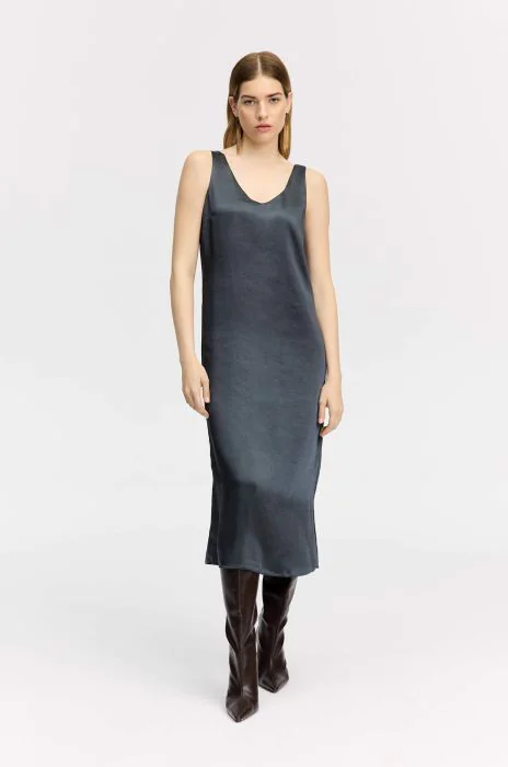 suuuuchan★ Sukienka z dekoltem halter z jedwabiu | Falconeri