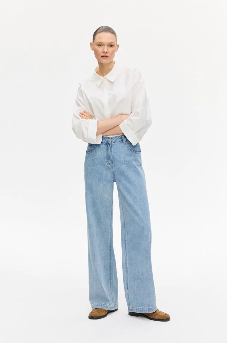 Jeansy typu wide leg