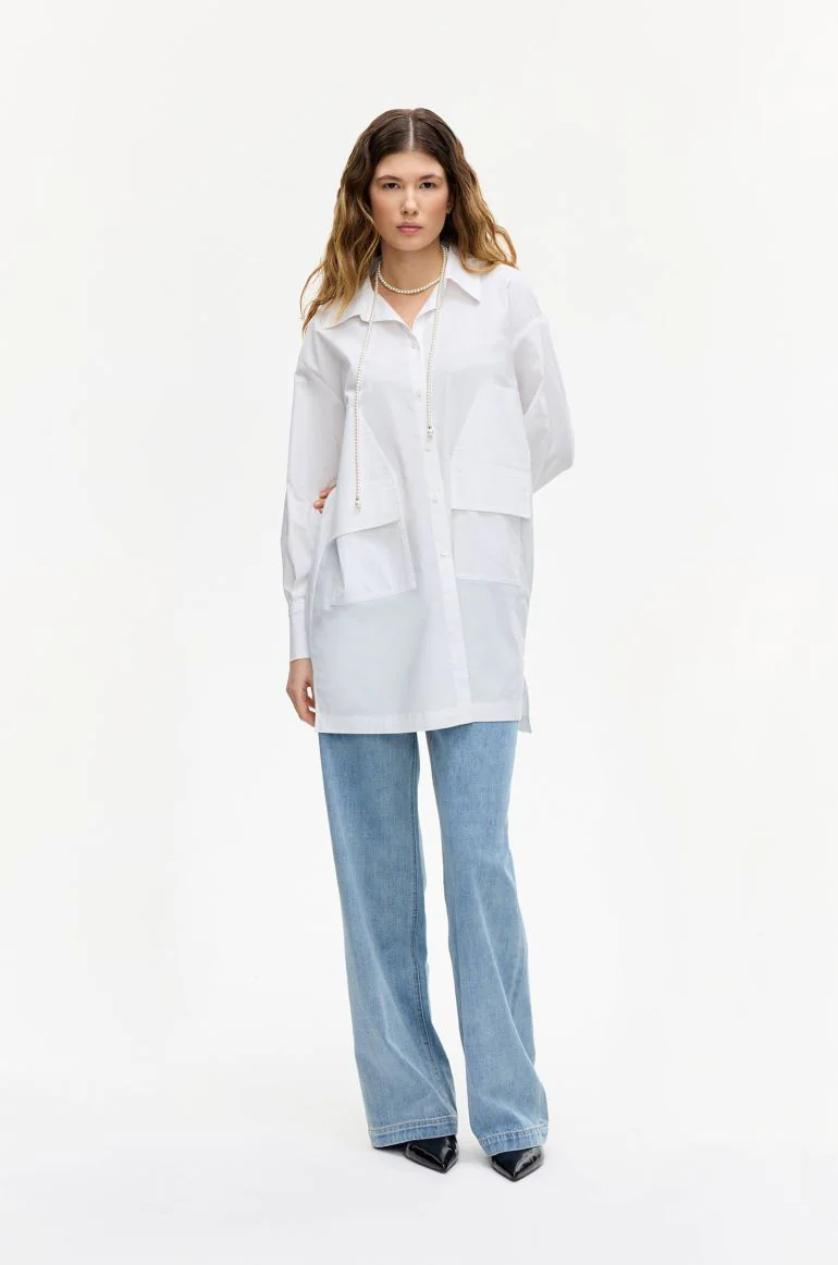 Biała koszula oversize