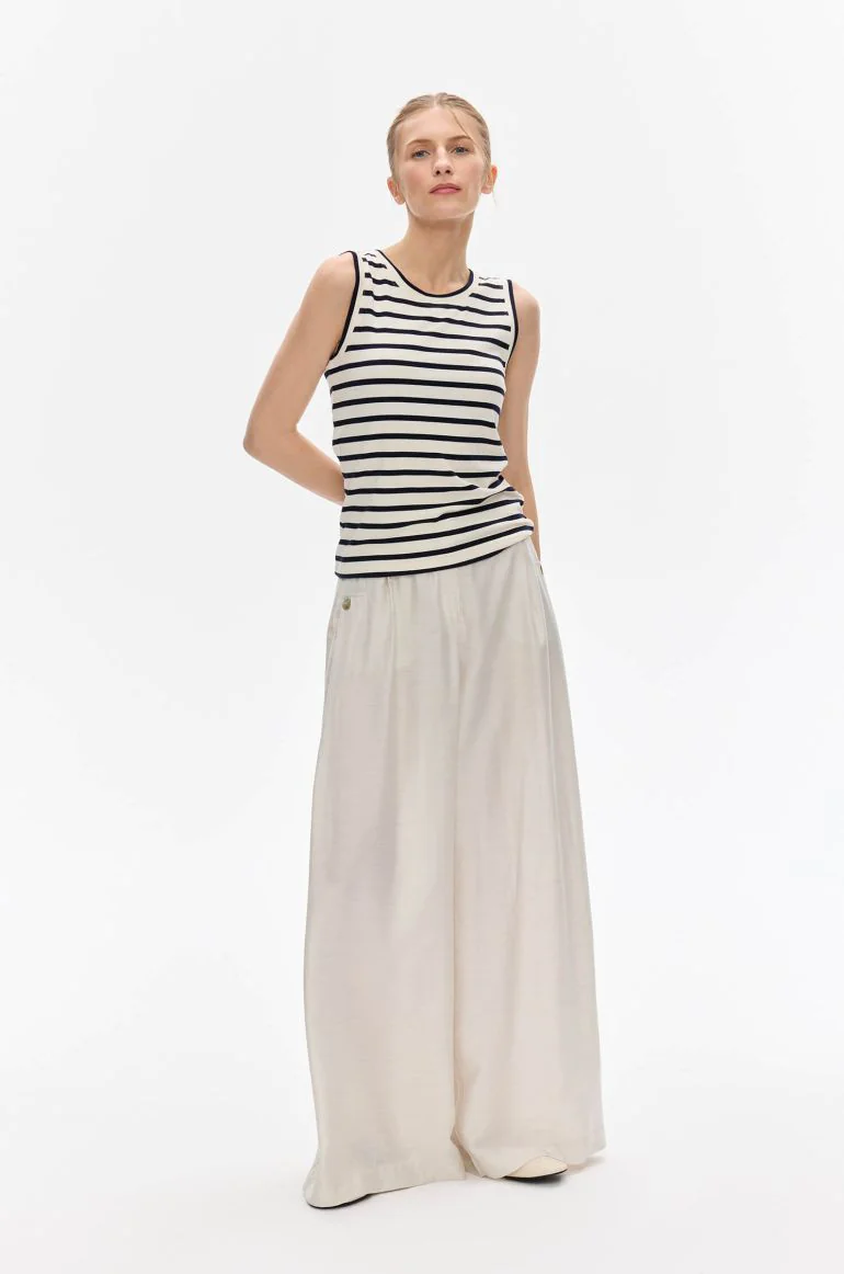 Trykotowy top w paski