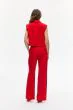 Czerwone spodnie typu wide leg Solar Obraz 4