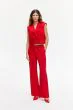 Czerwone spodnie typu wide leg Solar Obraz 1