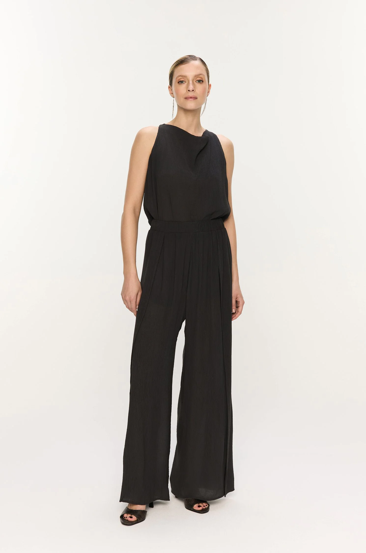 Grafitowe spodnie z wiskozą Grafitowe spodnie z wiskozą