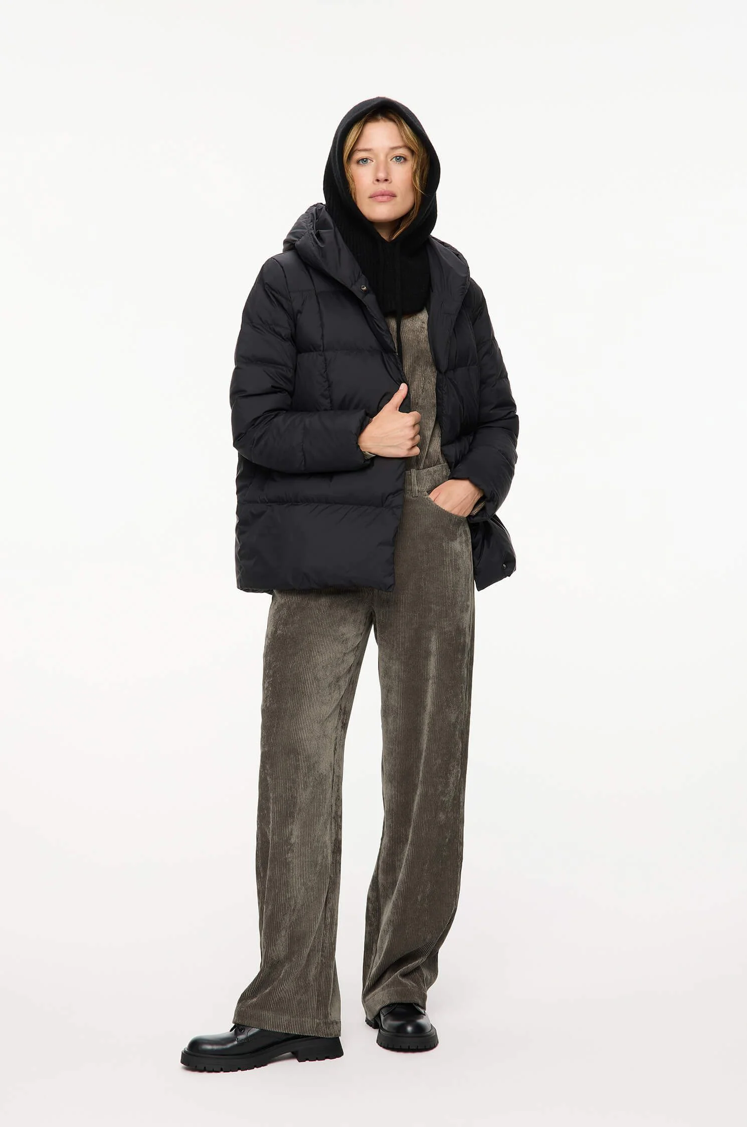 kaikun3232 Pikowana kurtka z naturalnym wypełnieniem